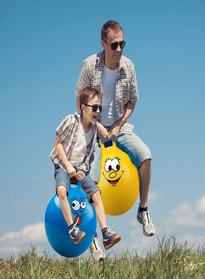 Dratal Hopper Ball, Jumping Ball, Hopping, Hoppity Hop Ball for Kids Ages 3-12, Bouncy with Handles, Kangaroo Bouncer, Sit and Bounce || Pump Included || (Blue) - Image 2